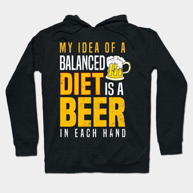 My Diet Shirt | Beer In Each Hand Gift Hoodie by Gawkclothing